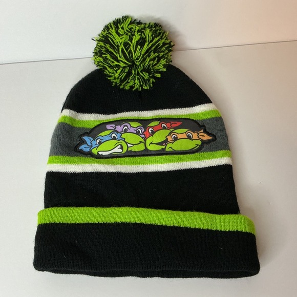 Nickelodeon Other - Nickelodeon Teenage Mutant Ninja Turtles Kids Beanie Hat Pom Winter TMNT Green